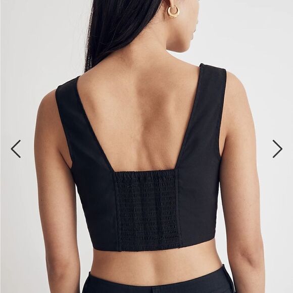 Madewell Softdrape Gwen Crop Vest Top* - Picture 2 of 10